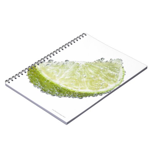 Carnet Un morceau de citron vert biologique mûr submergé (Côté gauche)