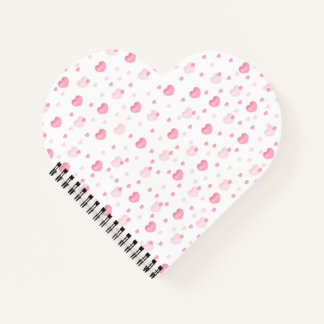 Carnet Un motif doux et romantique avec des cœurs rose pa