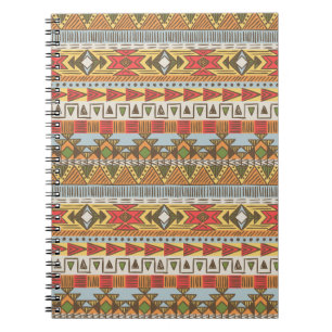 Carnet Un motif ethnique clair et transparent, coloré.