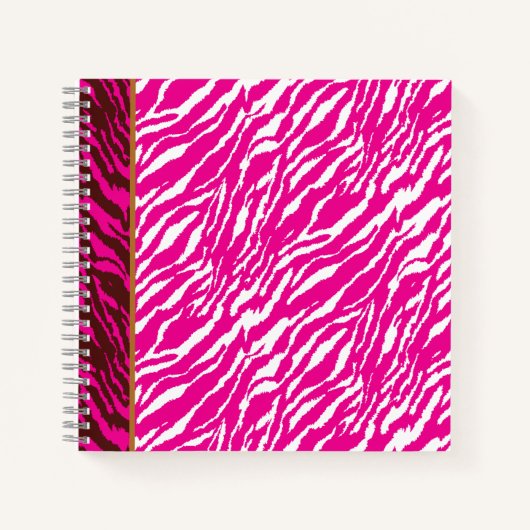 Carnet Un motif floral complexe en rose et blanc, art (Devant)