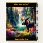 Carnet Un orignal majestueux près d'une cascade vibrante  (Dos)