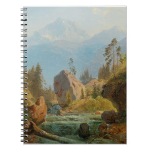 Carnet Un paysage de montagne avec le ruisseau - Albert Z