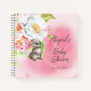 Carnet Un petit lapin doux Baby shower Guest Book