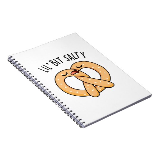 Carnet Un peu salé Blague drôle de prétzel (Côté Droit)