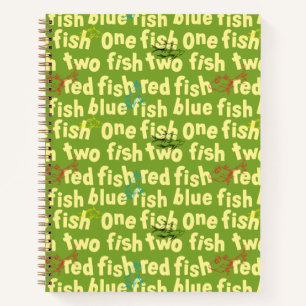 Carnet Un Poisson Deux Poissons Typographie Motif