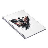 Carnet Un pompier américain.Drapeau des Etats-Unis. (Côté Droit)