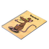 Carnet Un rat brun mignon pouce vers le haut dessin animé (Côté gauche)