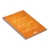 Carnet Un rêve moderne Croire un monogramme inspirant (Côté Droit)