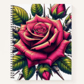 Carnet Un Rose De Couleur Vibrante -Carnet (Devant)
