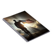 Carnet Un Soldat Américain Salue Le Drapeau (Côté Droit)