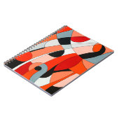 Carnet Un tableau abstrait de noir, blanc et re (Côté gauche)