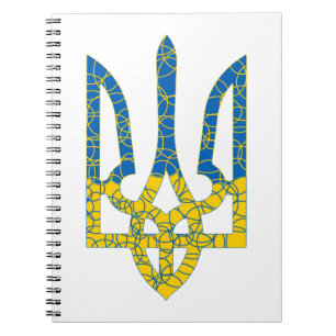 Carnet Un trident ukrainien texturé drapeau d'Ukraine cou