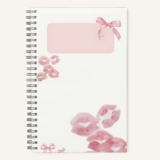 Carnet Un Whisper de rose : Lip Prints and Bows (Recto)