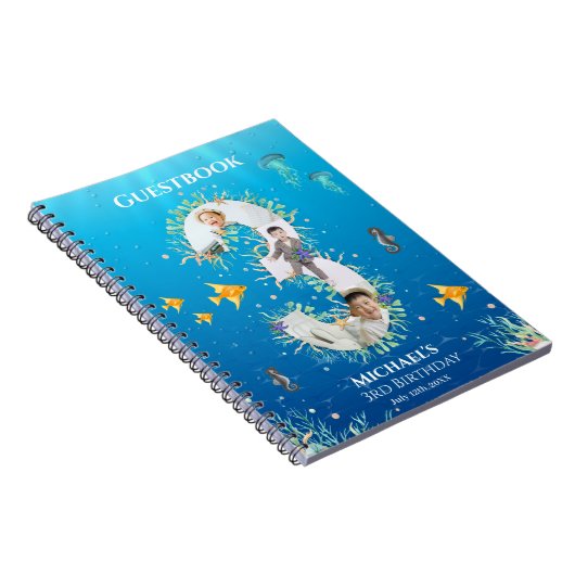 Carnet Under the Sea Photo Big 3rd Birthday Guest Book (Côté Droit)