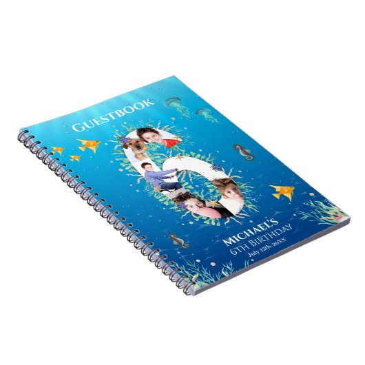 Carnet Under the Sea Photo Big 6th Birthday Guest Book (Côté Droit)