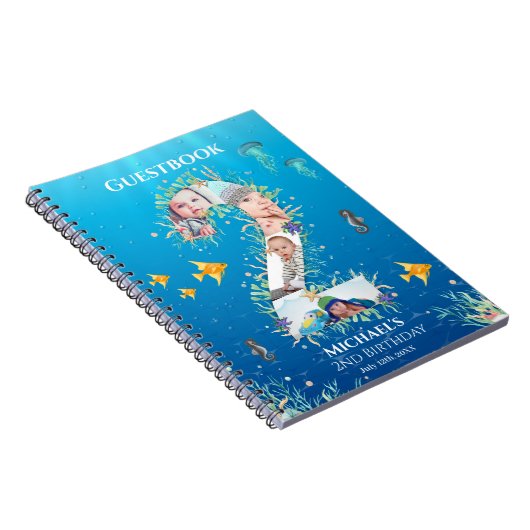 Carnet Under the Sea Photo Collage Big 2nd Birthday (Côté Droit)