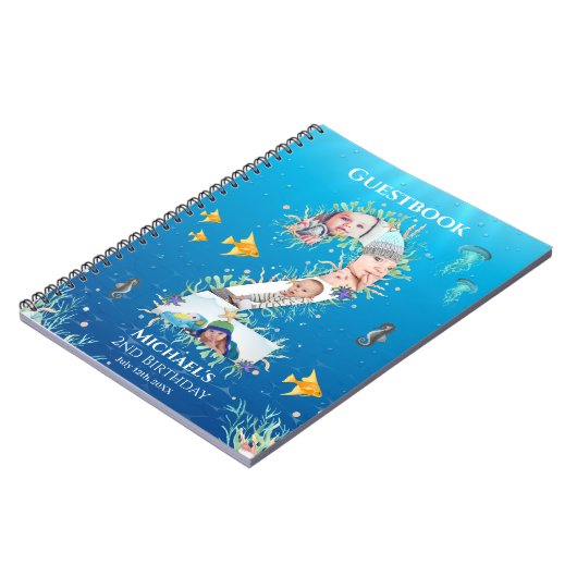 Carnet Under the Sea Photo Collage Big 2nd Birthday (Côté gauche)