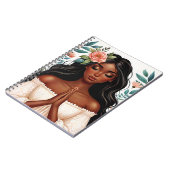 Carnet Une Américaine Africaine Priant Floral (Côté gauche)