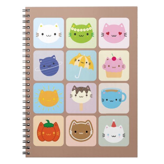 Carnet Une année de chats mignons (Devant)