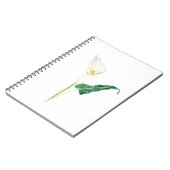 Carnet une aquarelle blanche calla lily (Côté gauche)
