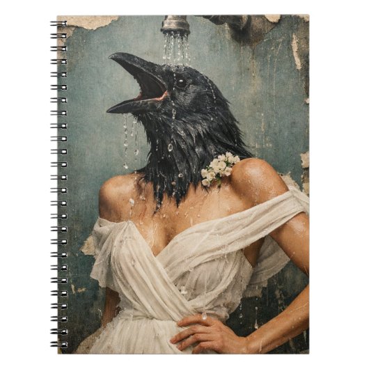 Carnet Une belle corneille sous la douche (Devant)