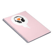 Carnet Une bulle de pensée avec un coeur et des écouteurs (Côté Droit)