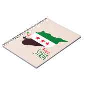 Carnet Une carte de la Syrie avec le drapeau de la révolu (Côté gauche)