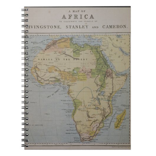 Carnet Une carte de l'Afrique pour illustrer les voyages (Devant)