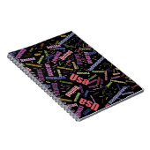 Carnet Une collection de mots colorés qui décrivent l'Amé (Côté Droit)