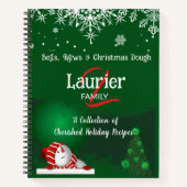CARNET UNE COLLECTION DE RECETTES DE NOËL POUR FAMILLE (Devant)