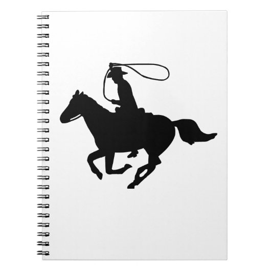 Carnet Une équitation de cowboy avec un lasso. (Devant)