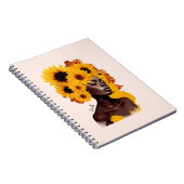 Carnet Une femme afro-américaine avec les cheveux afrique (Côté Droit)