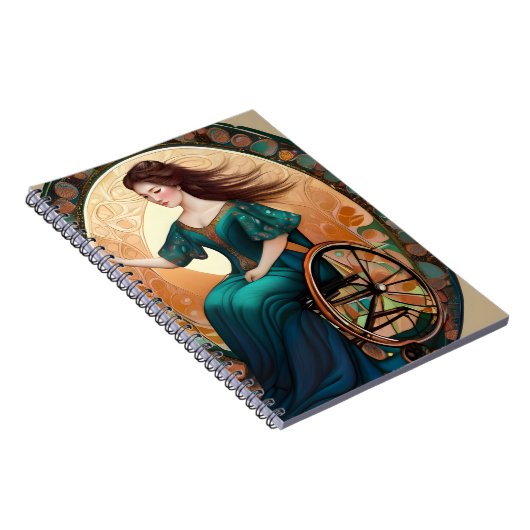 Carnet Une femme en fauteuil roulant danse joyeusement (Côté Droit)