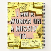 Carnet Une femme en mission, motivation (Dos)