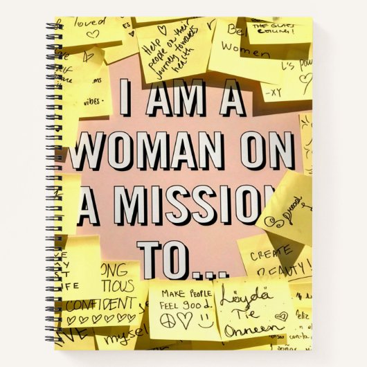 Carnet Une femme en mission, motivation (Devant)