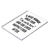 Carnet Une Femme Qui A Dit Un Jour : (Côté gauche)