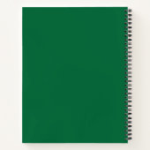 Carnet Une feuille verte vif avec des veines distinctes e (Dos)