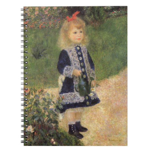 Carnet Une fille à la canne d'arrosage par Pierre Renoir (Devant)
