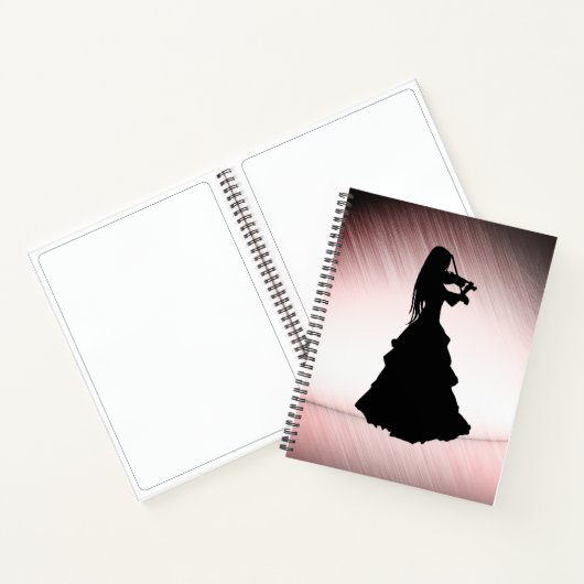 Carnet Une fille tzigane joue du violon (Intérieur)
