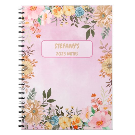 Carnet Une florale colorée (Devant)