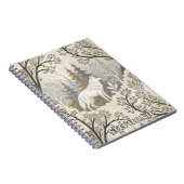 Carnet Une forêt d'hiver paisible avec des loups blancs (Côté Droit)