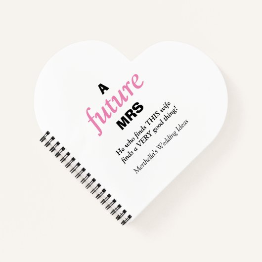 Carnet UNE FUTURE MME Christian Ideas Mariage Pocket (Devant)