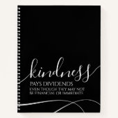 Carnet Une gentillesse Inspirationnelle Paie Dividendes . (Devant)