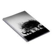 Carnet Une image de quelques cerfs communs dans la brume (Côté Droit)