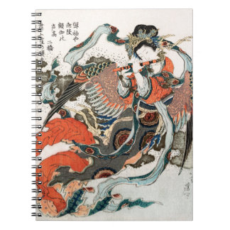 Carnet Une Japonaise Jouant De La Flûte