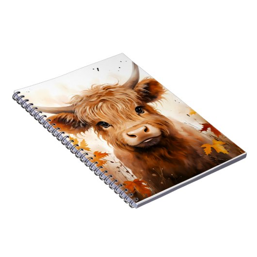 Carnet Une jolie gamme de vaches Highland Design 1 (Côté Droit)