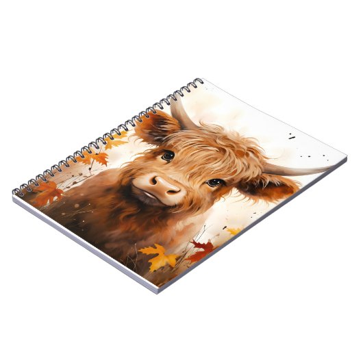 Carnet Une jolie gamme de vaches Highland Design 1 (Côté gauche)