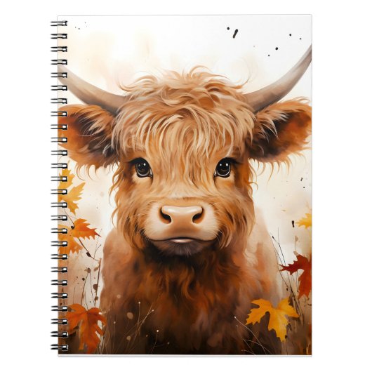 Carnet Une jolie gamme de vaches Highland Design 1 (Devant)