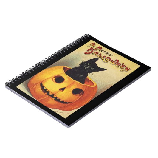 Carnet Une joyeuse Halloween par Ellen Clapsaddle, Chat V (Côté gauche)