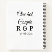 Carnet Une lettre initiale de nom de couple chaud date te (Dos)